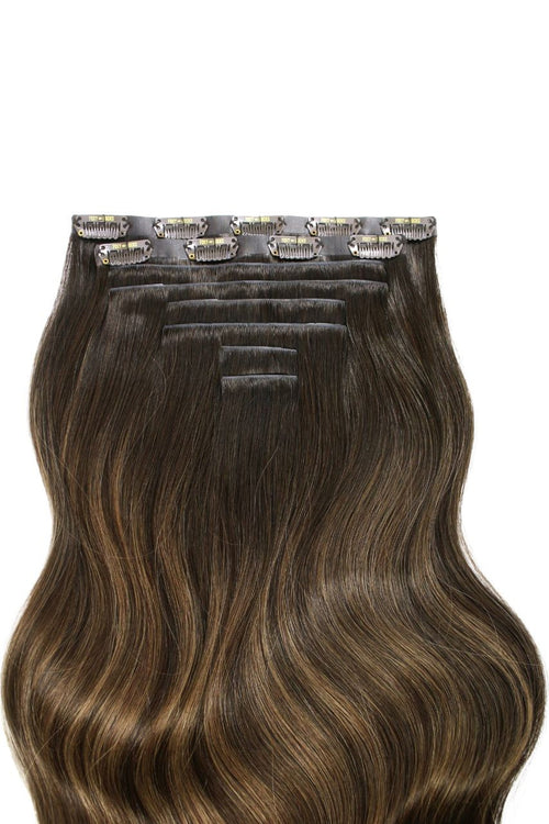 Invisible 20" Deluxe Clip In Remy Human Hair Extensions 200g